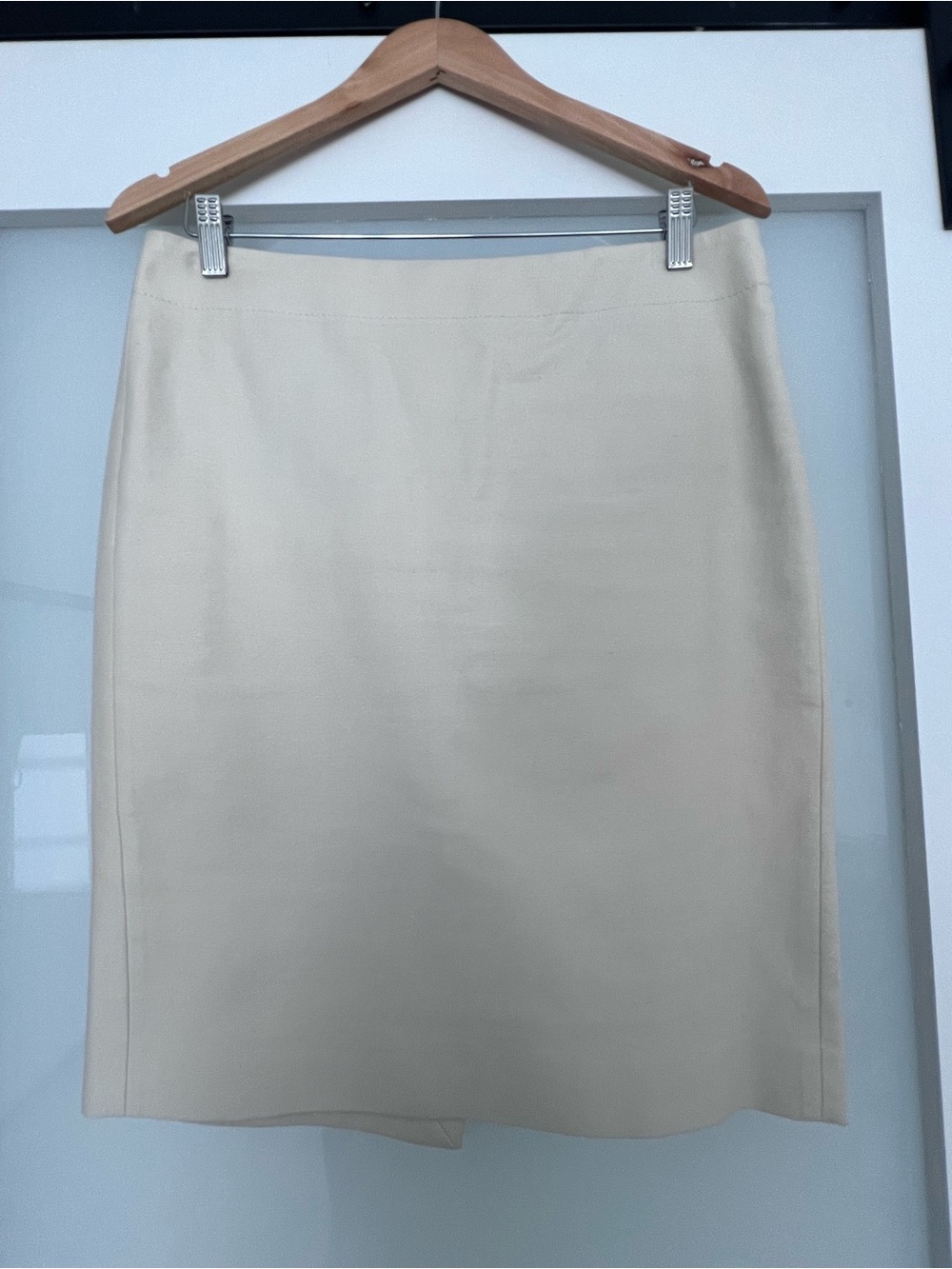 J Crew Classic Cream Pencil Skirt - Women